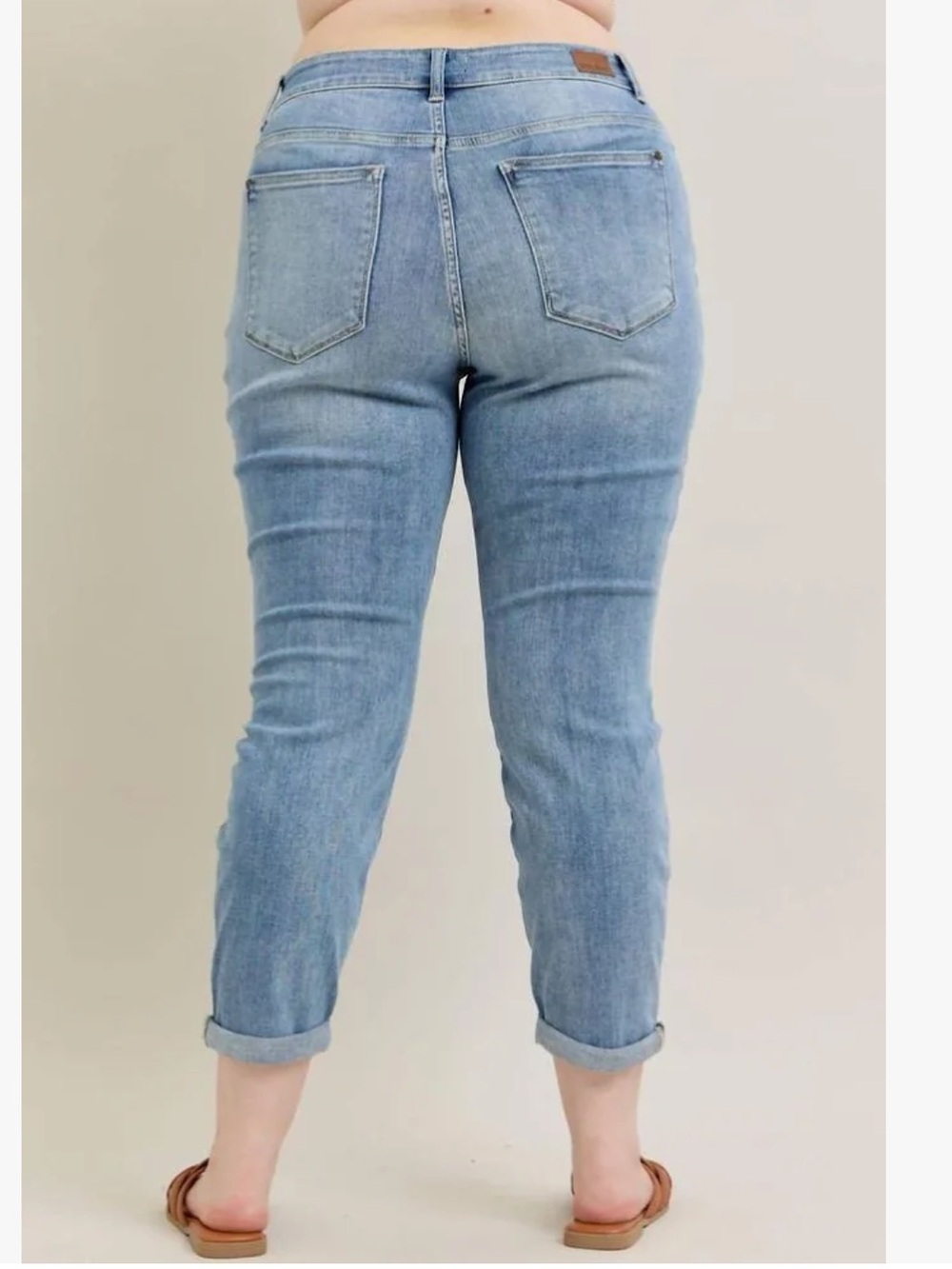 Judy Blue The Bleach Boys Midrise Boyfriend Jeans in Curvy NTW Size 24W - Picture 4 of 16
